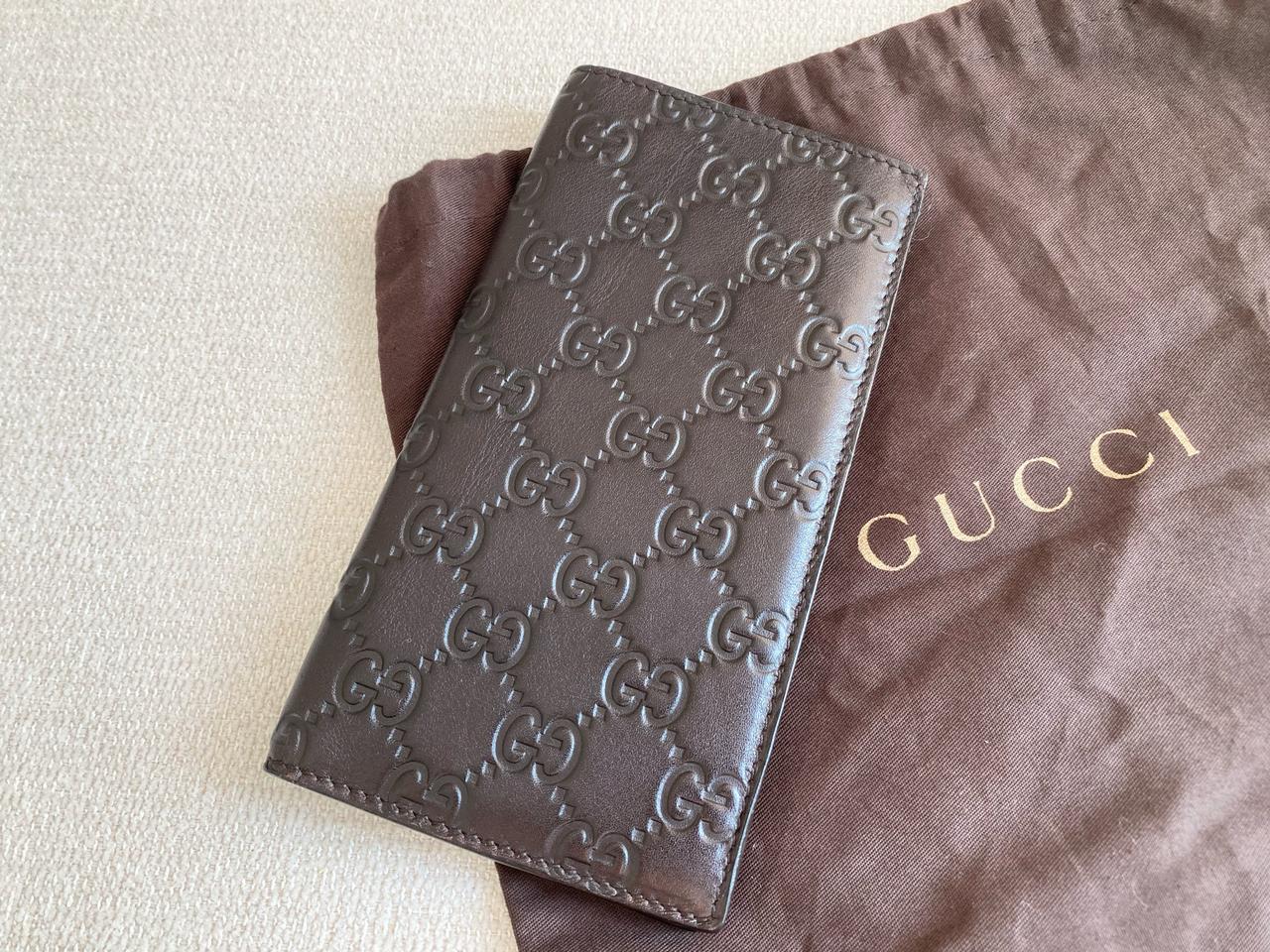 구찌 시마 장지갑 브라운