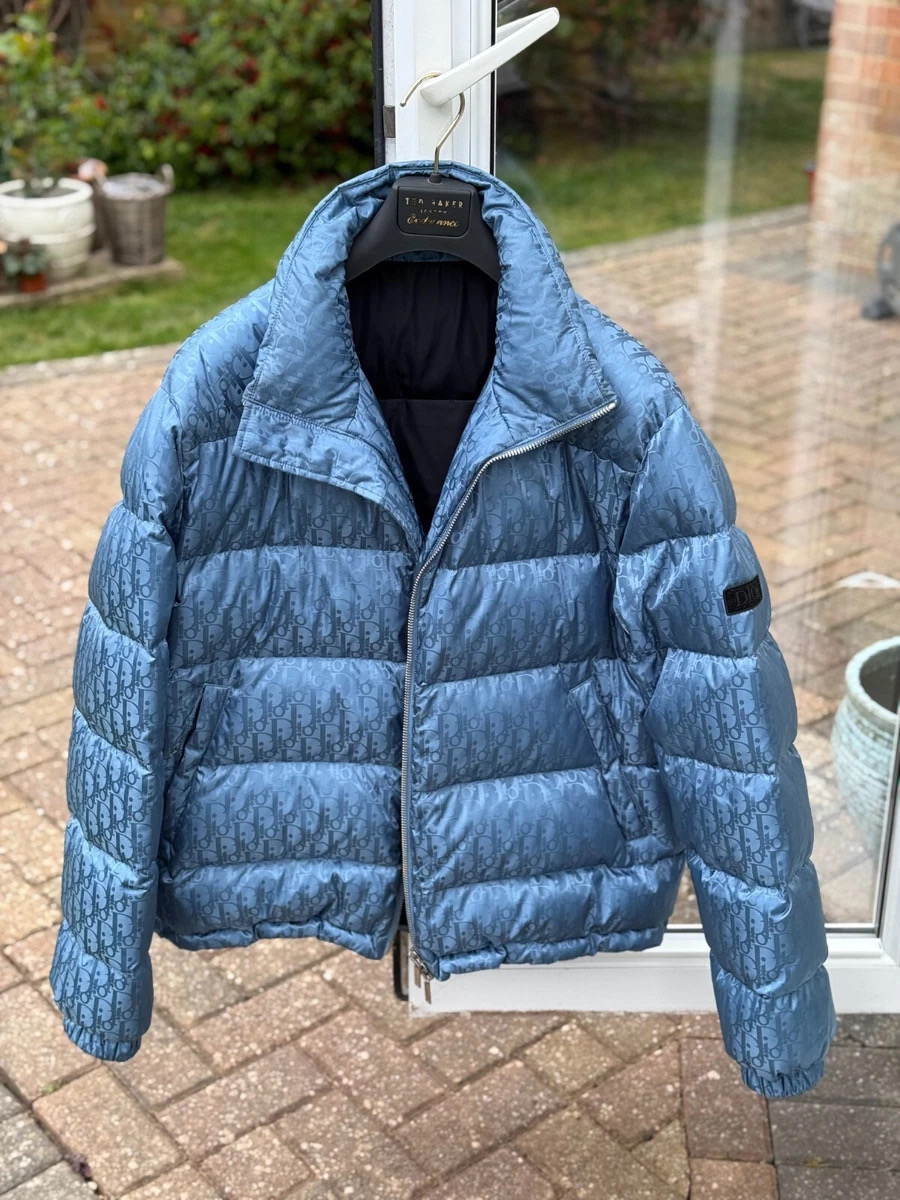 [정품] 디올 오블리크 라이트 블루 푸퍼 자켓 패딩 M