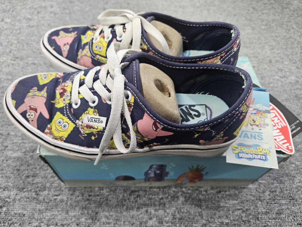 반스 스폰지밥 어센틱 컴피쿠시 운동화 220mm