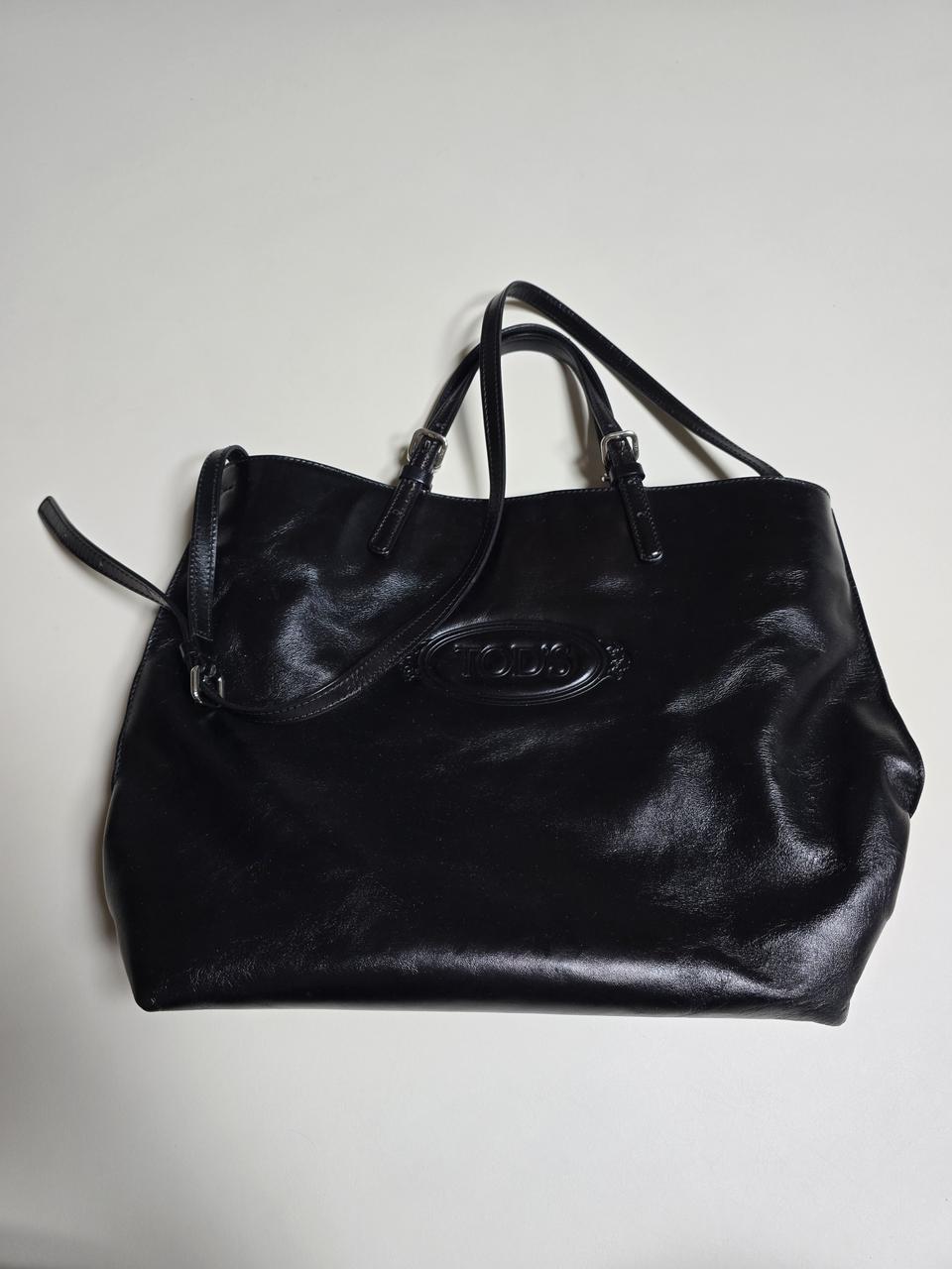 정품토즈 가죽 쇼퍼겸크로스백