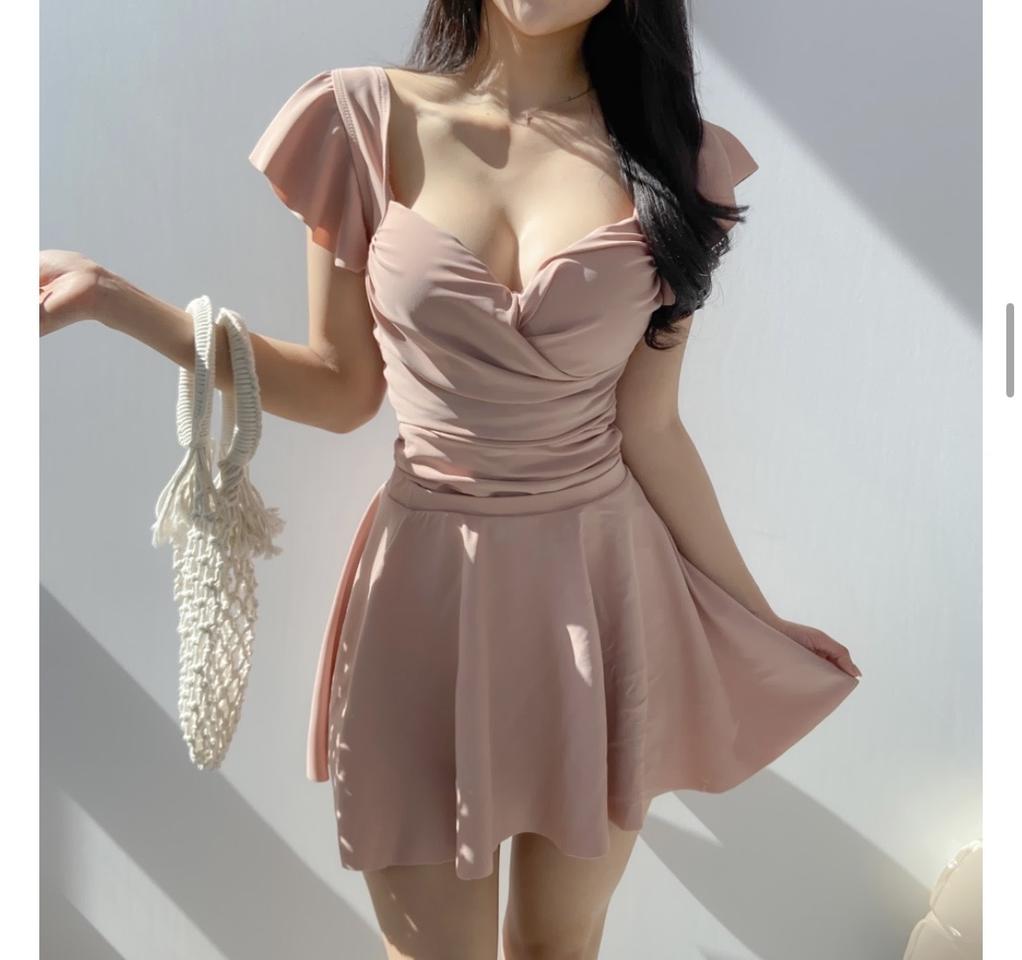프릴반팔 모노키니L+스커트 SET 원피스 수영복 2P