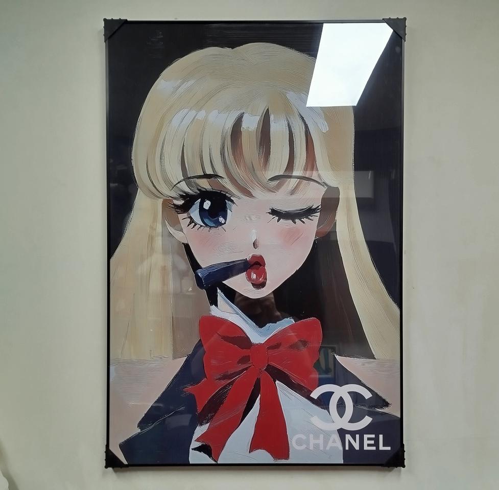 세일러문 샤넬 인물화 유화 팝아트 그림액자 그림 액자 인테리어소품 꽃그림