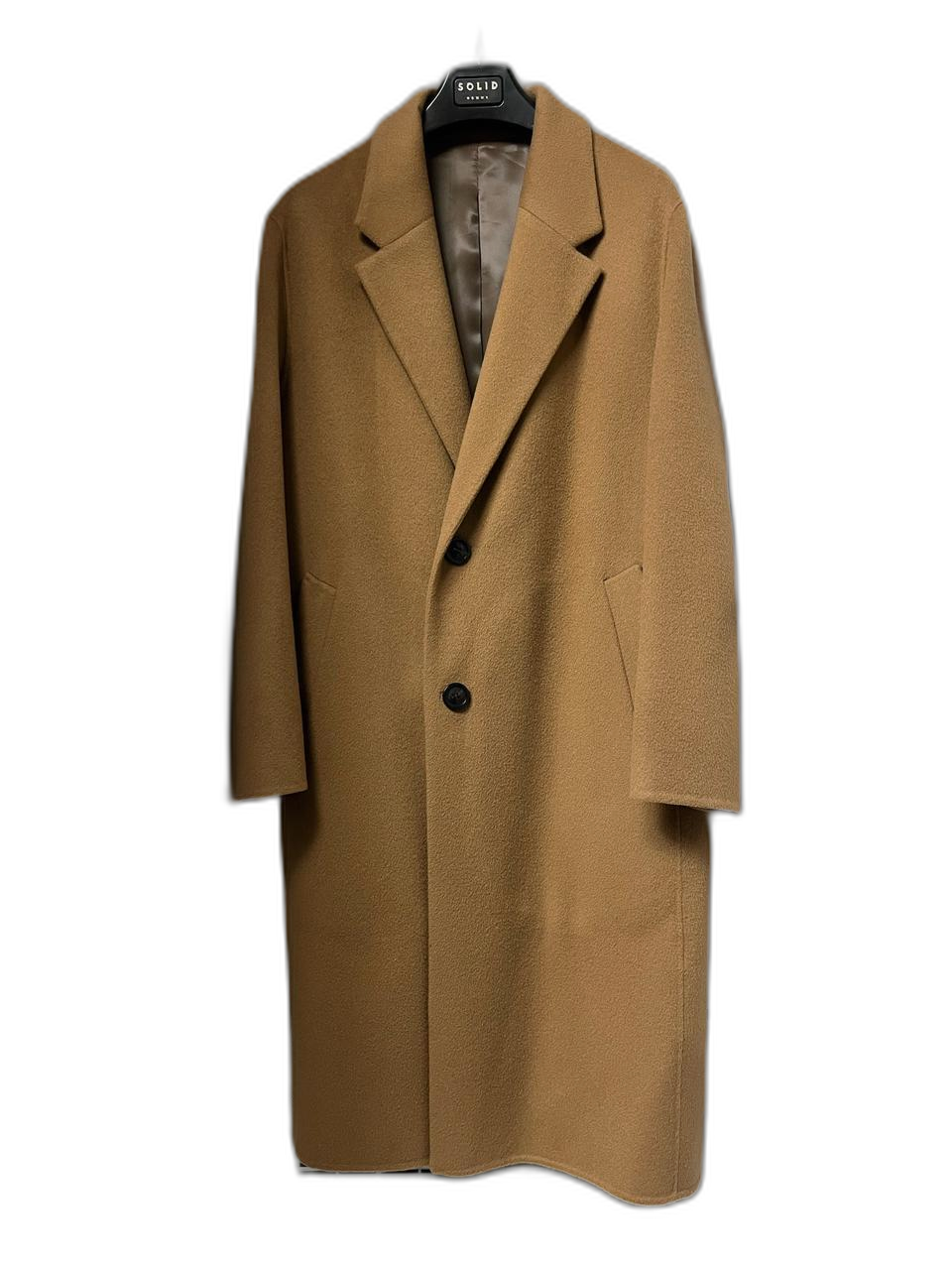 솔리드옴므 베이지 캐시미어 핸드메이드 코트 46사이즈