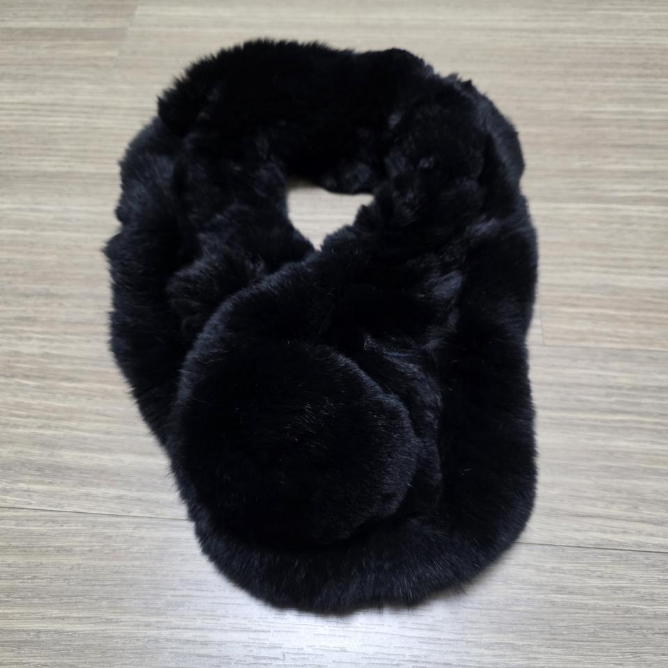 방울링 천연토끼털 목도리