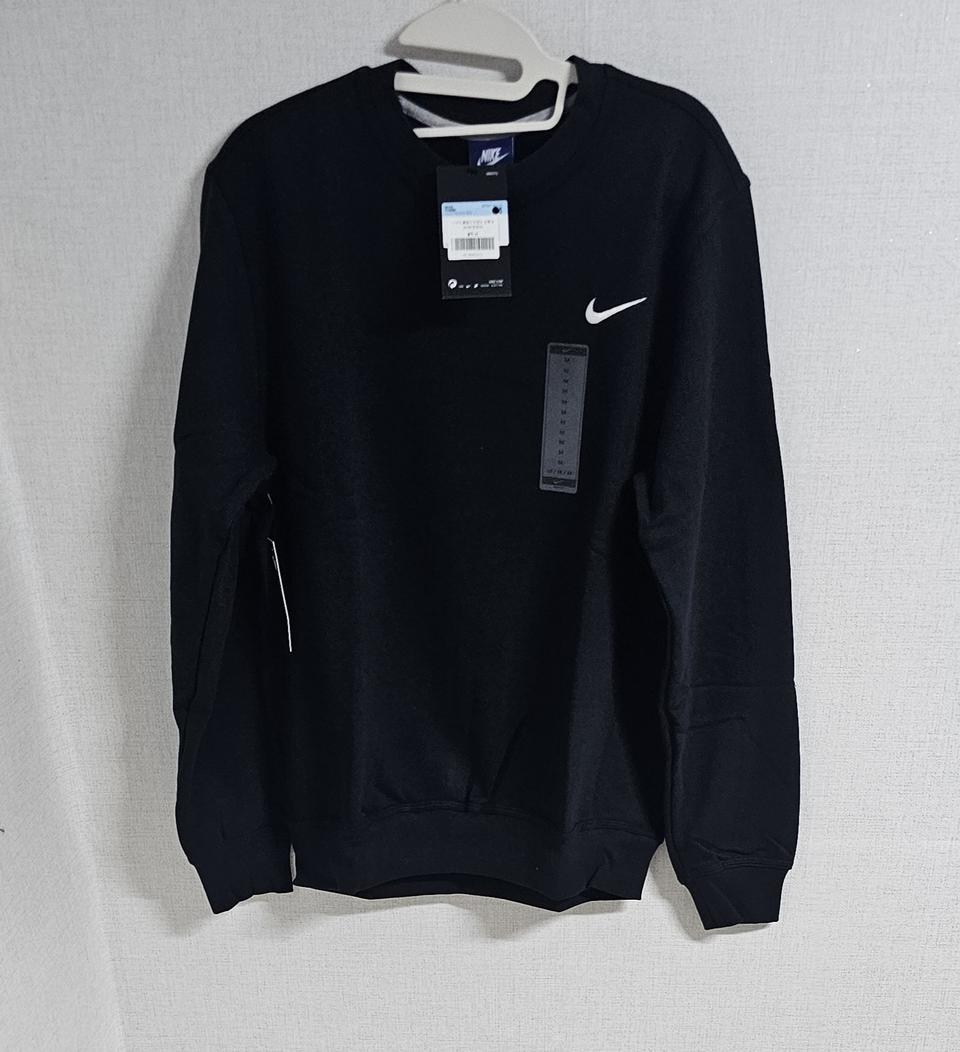 정품)나이키클럽TF라운드맨투맨티셔츠블랙 M