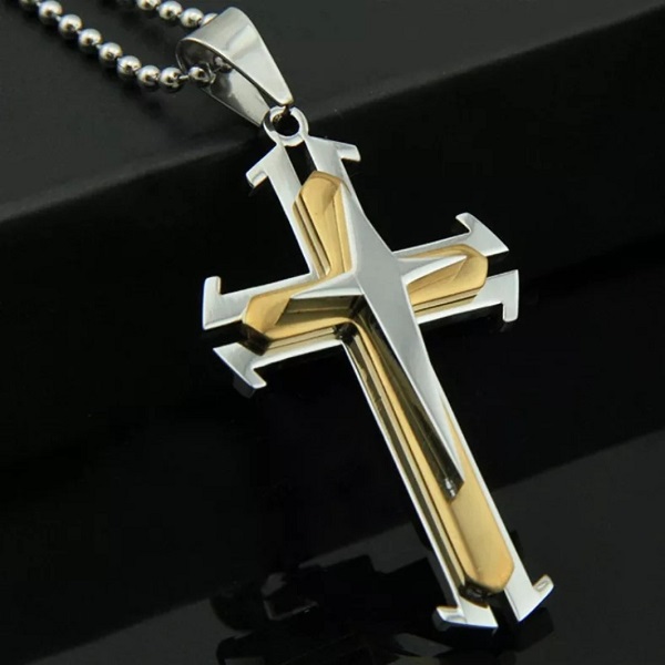 10-5. 합금/3레이어 십자가 펜던트 목걸이