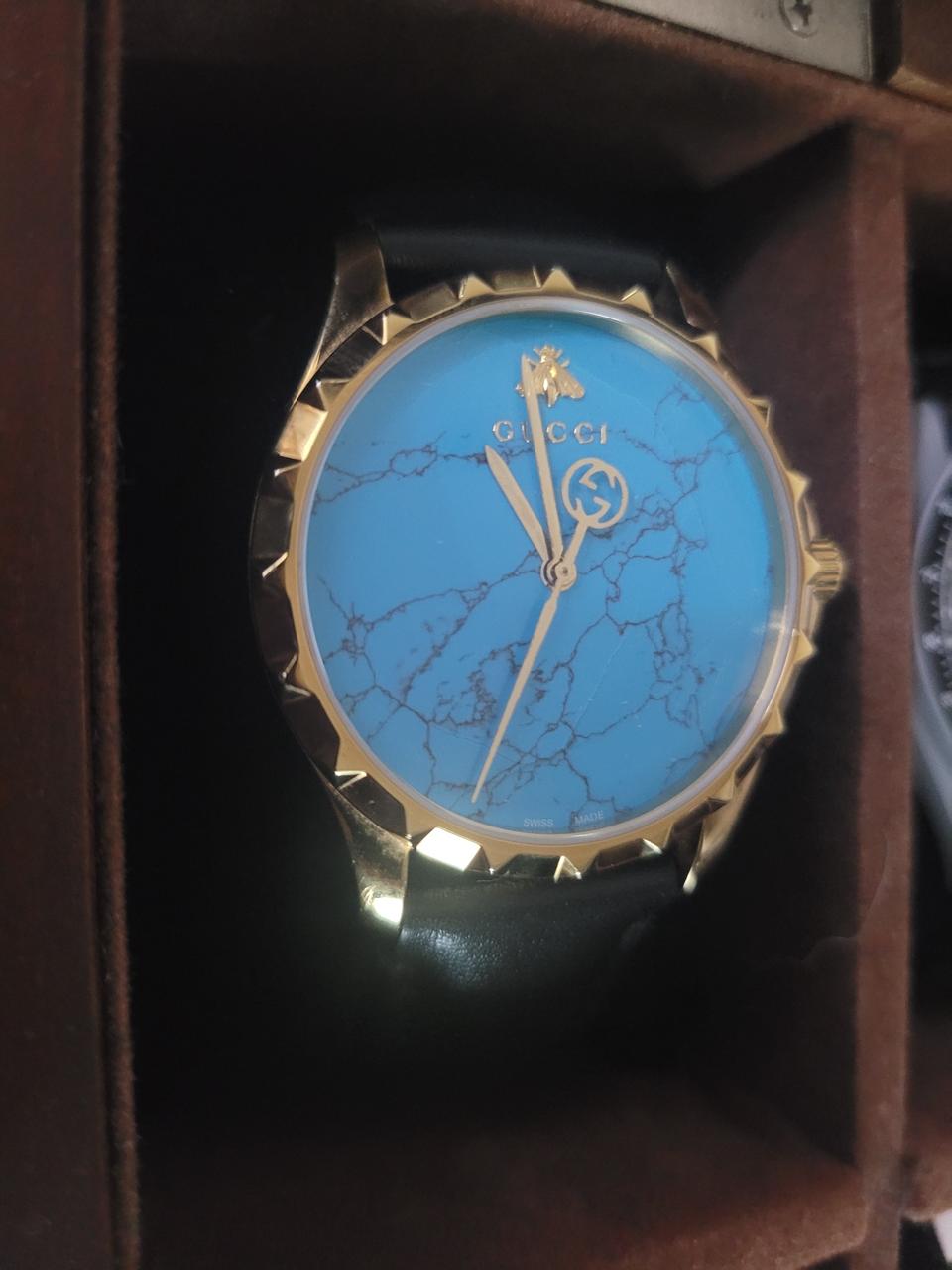 구찌구찌 G-Timeless YA126.4 시계 판매합니다터키석 다이얼