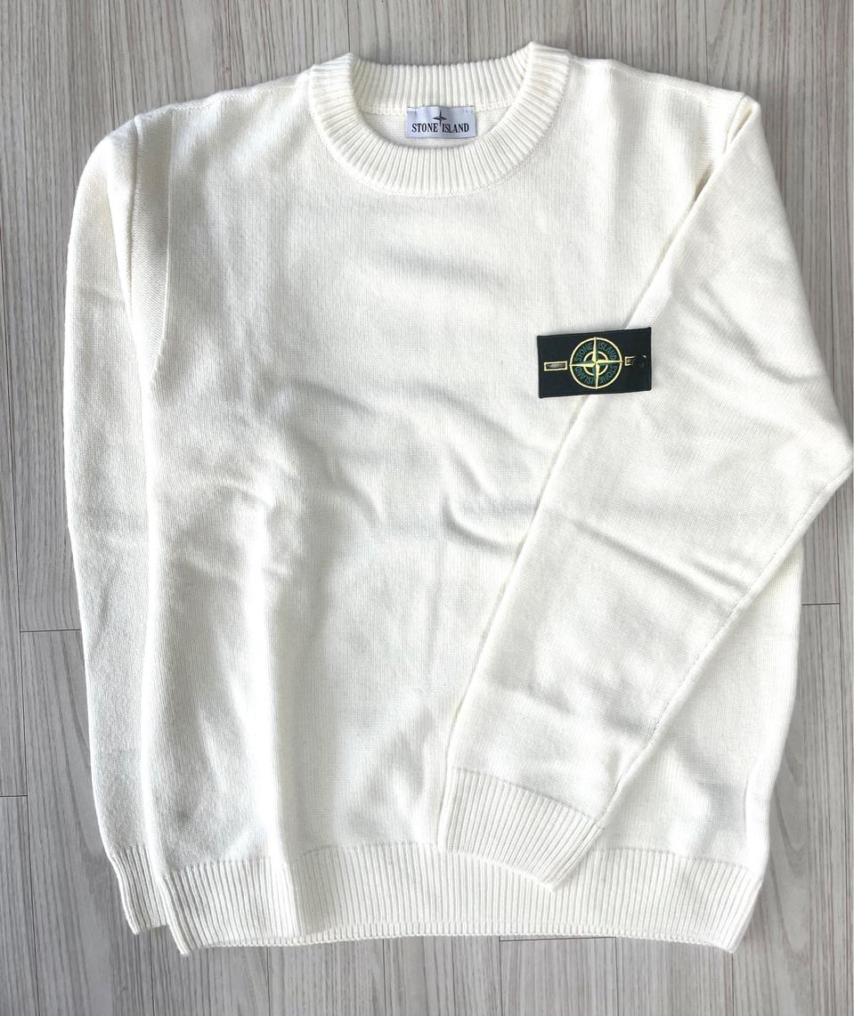 [새상품] 스톤아일랜드 램스울 리브 라운드 니트