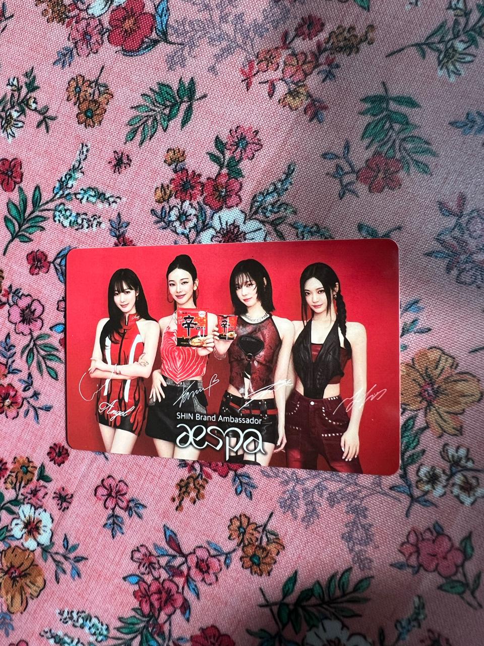 신라면 에스파 포토 카드