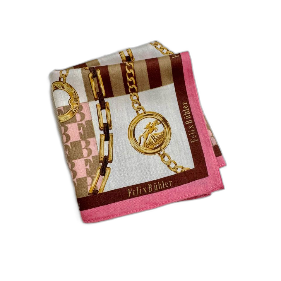 펠릭스벨러 핑크 골드 손수건 스카프
