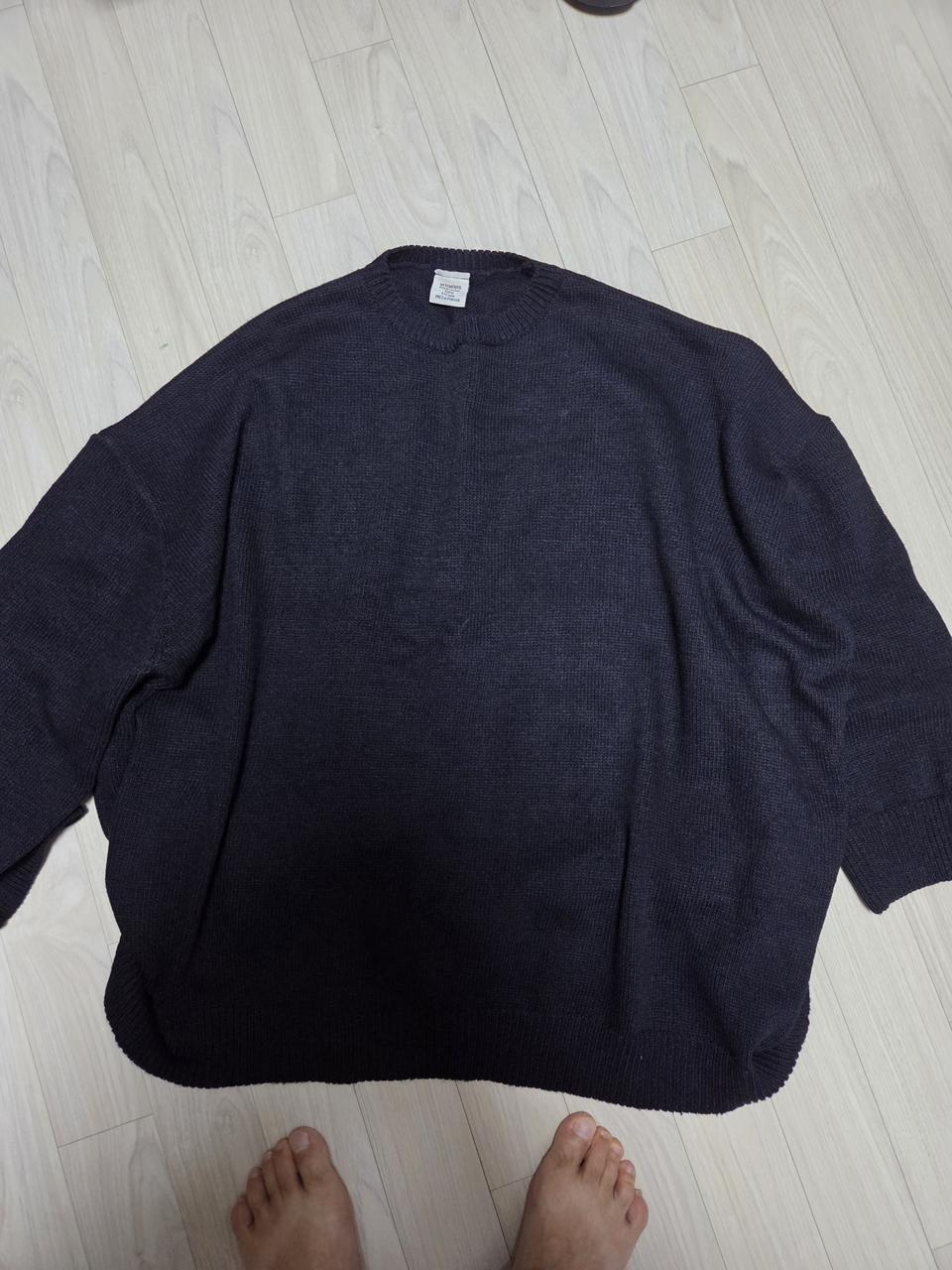 베트멍 오버핏 블랙 니트 110사이즈