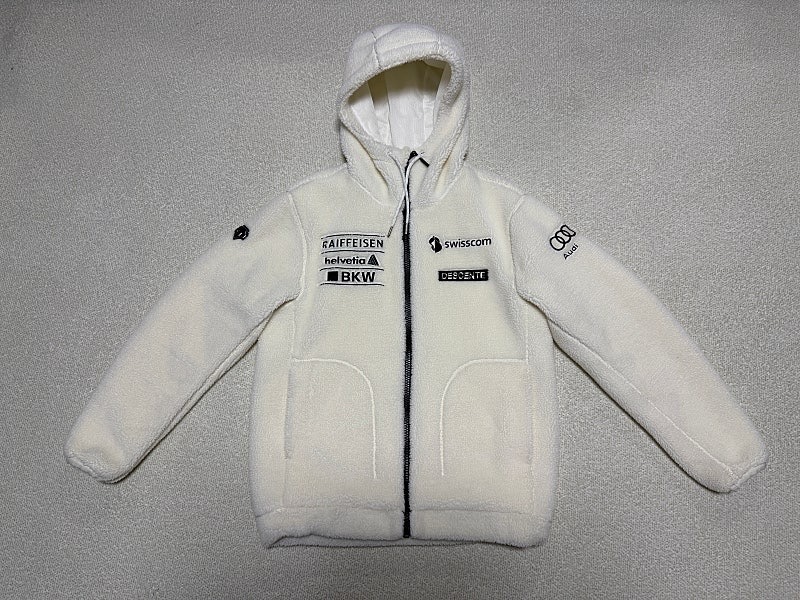 데상트 스위스 스키팀 아우디 기모 후리스 자켓 남성용 100사이즈