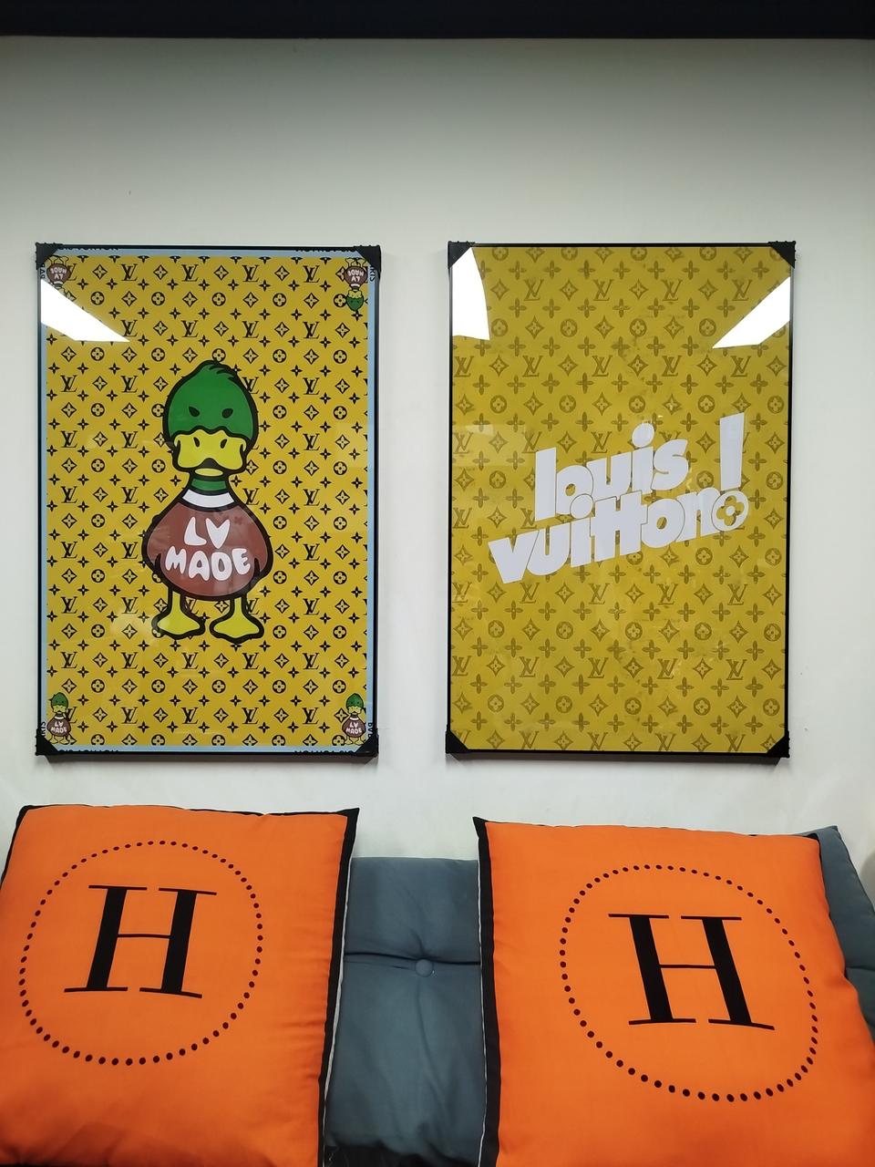 루이비통 오리그림 오리액자 유화 팝아트 그림액자 그림 액자 인테리어소품