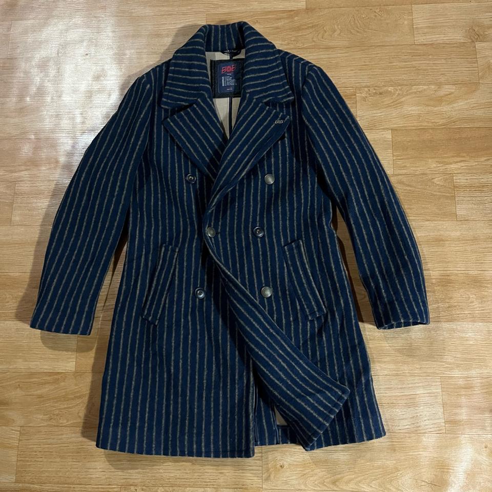 [100] 비오비 핸드메이드 스트라이프 코트