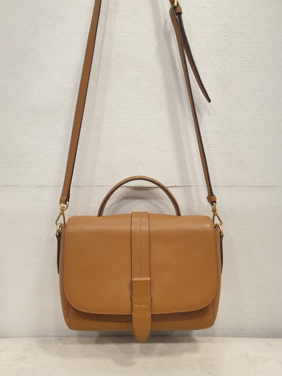 빈폴 브라운 가죽 크로스백 토트백