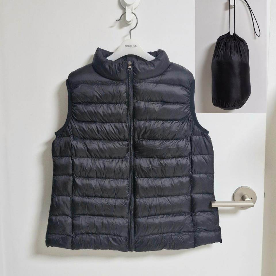 (새상품100) 하이넥 패딩조끼