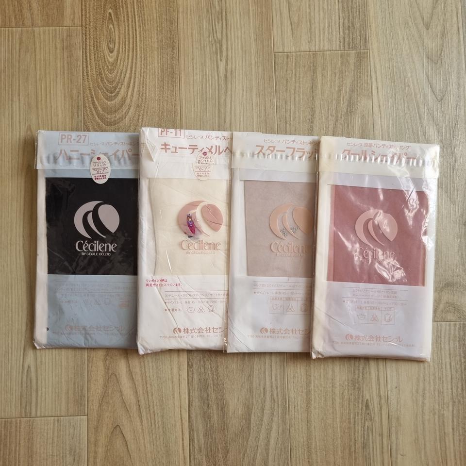 일본수입 세실엔느 칼라 팬티스타킹 4장일괄