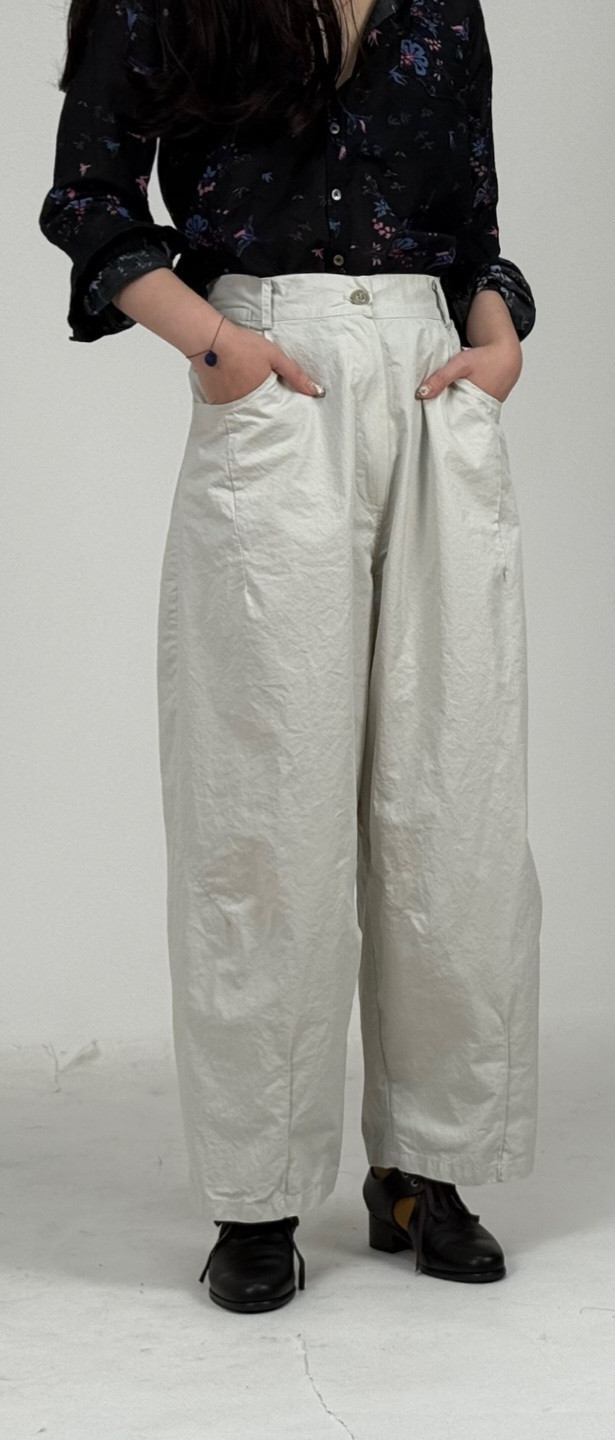 넬 바이트 코튼 팬츠(오프그레이)