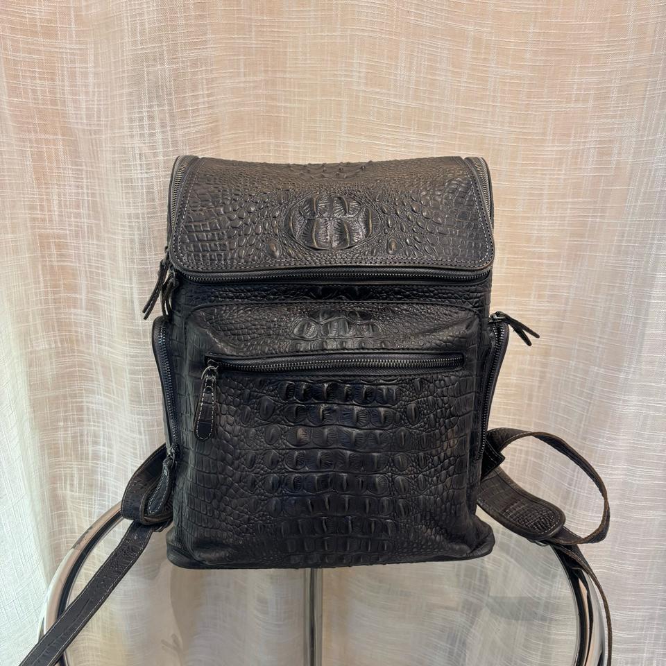 천연 악어가죽 백팩