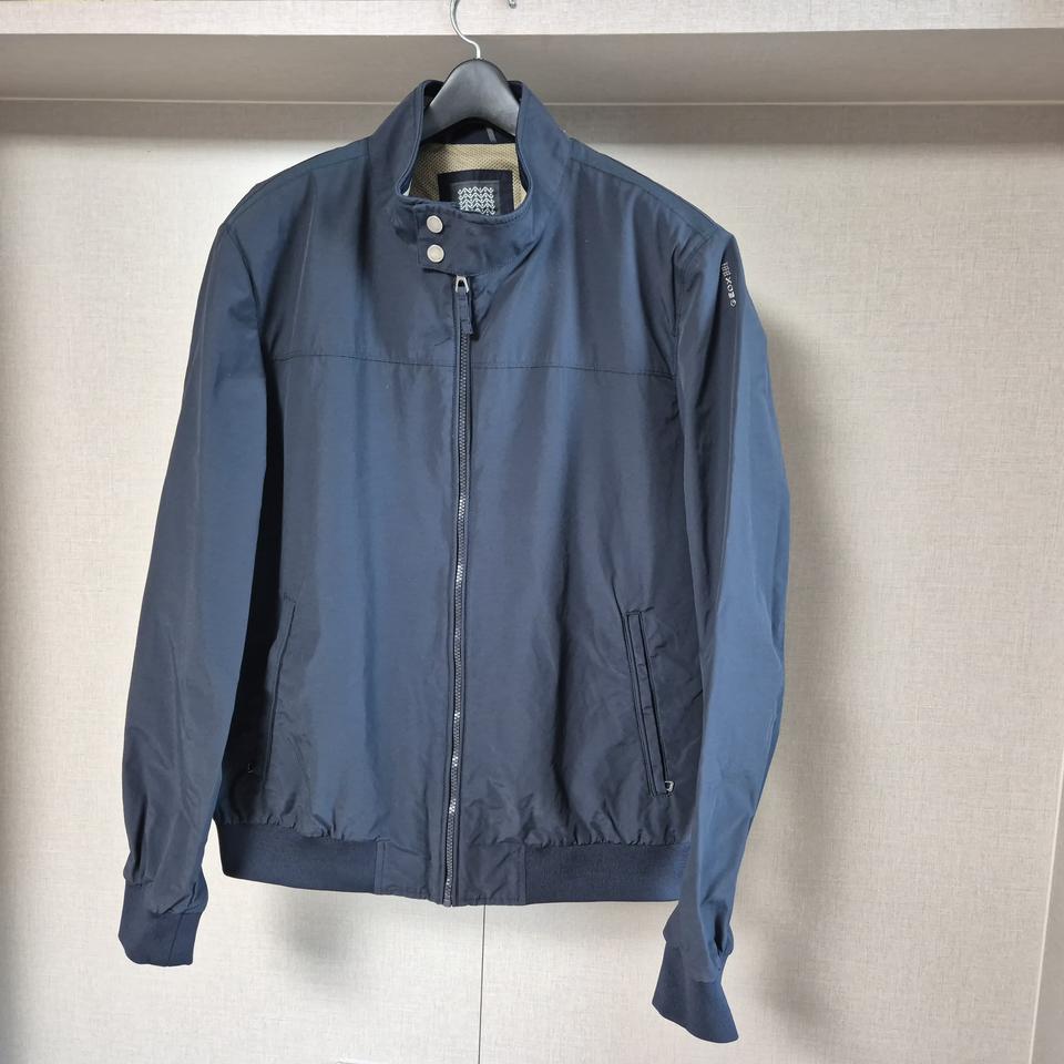 100-105)제옥스 남성  블루종 항공 점퍼 네이비 에어시스템