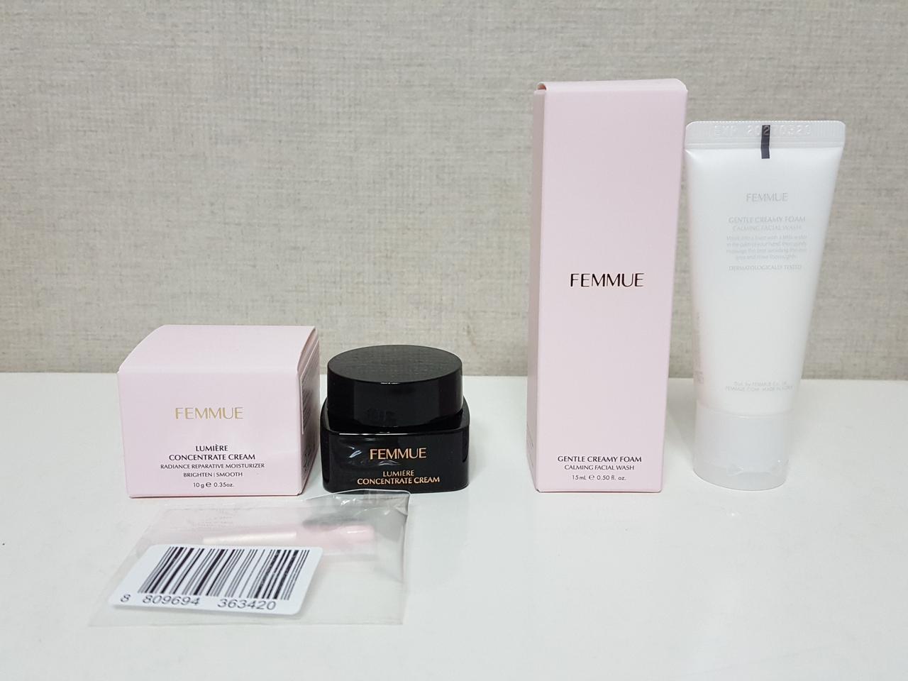 새상품)파뮤 뤼미에르 컨센트레이트 크림 10g+젠틀 크리미 폼 15m