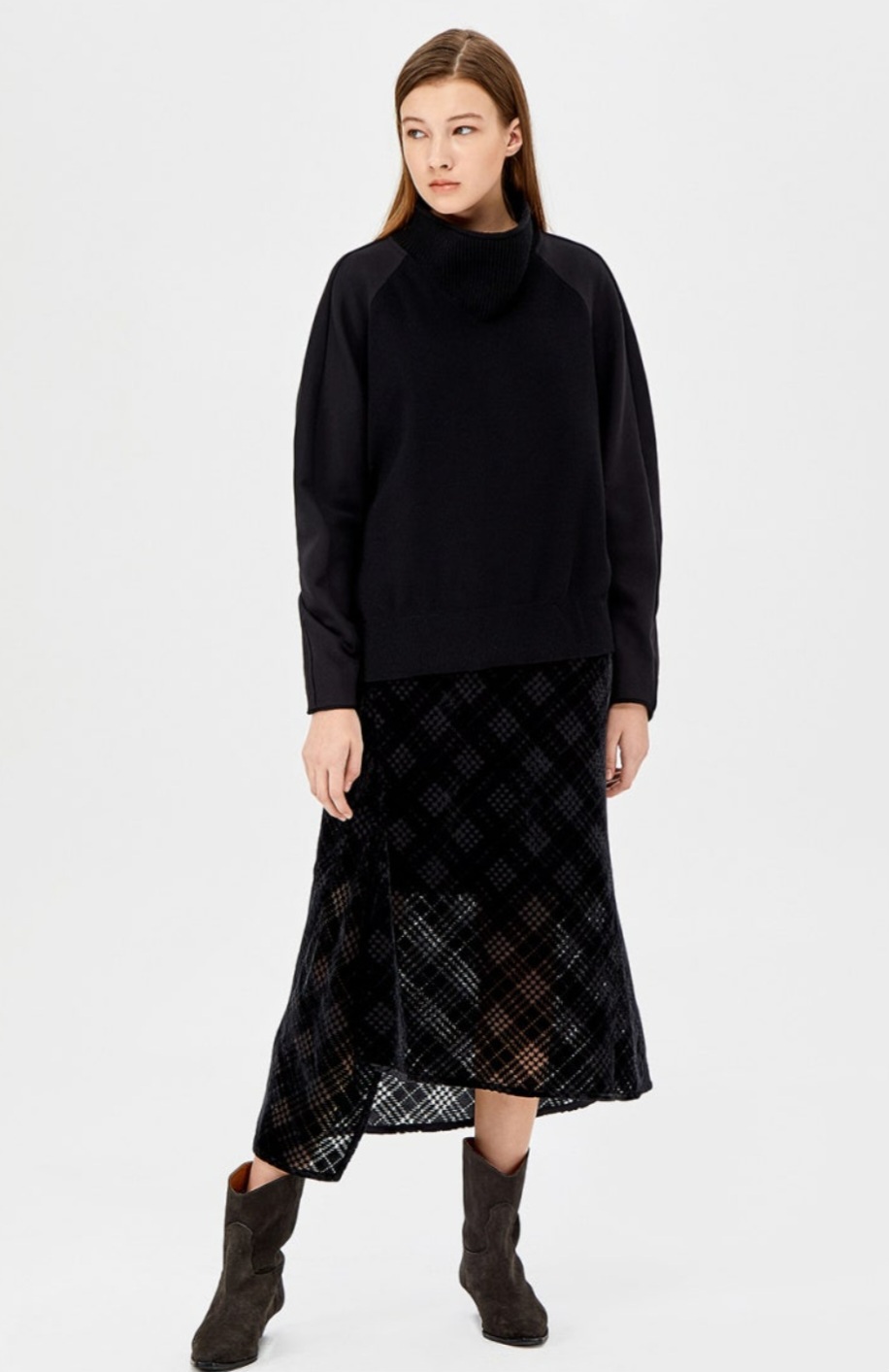 (핑크 브라운색상 판매)시스템 번아웃 니트 레이어드 원피스 55사이즈