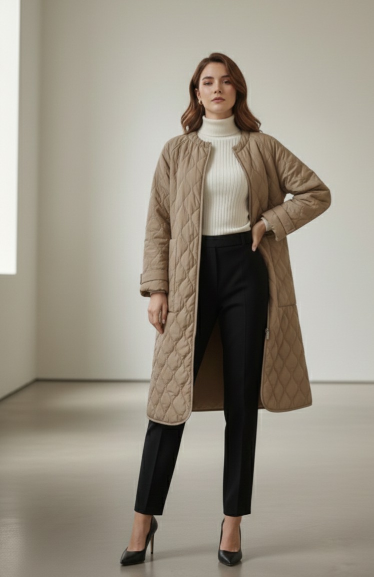 잇미샤 퀼팅 다운 롱패딩 66사이즈