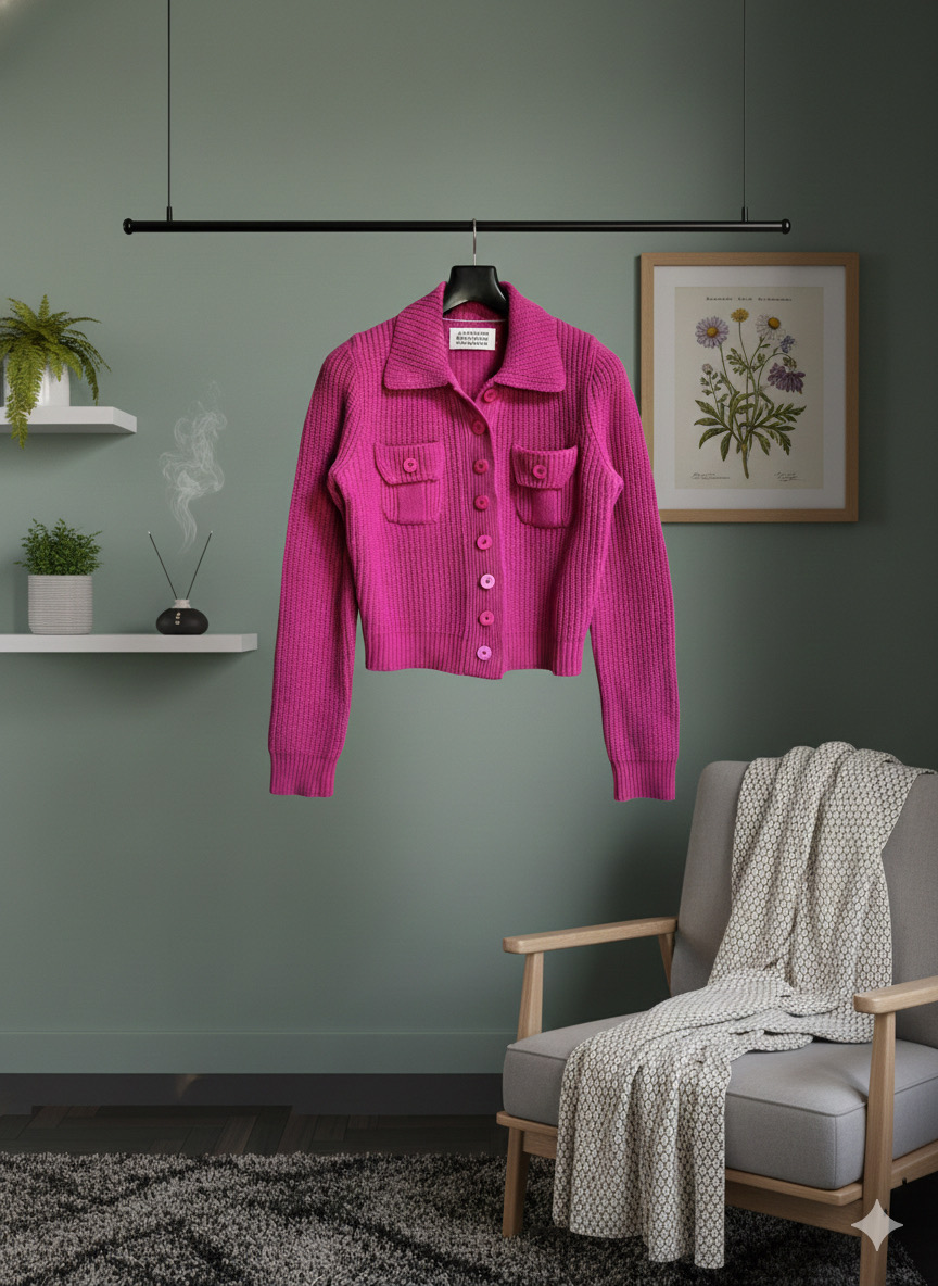 마르지엘라 핑크 니트 가디건
