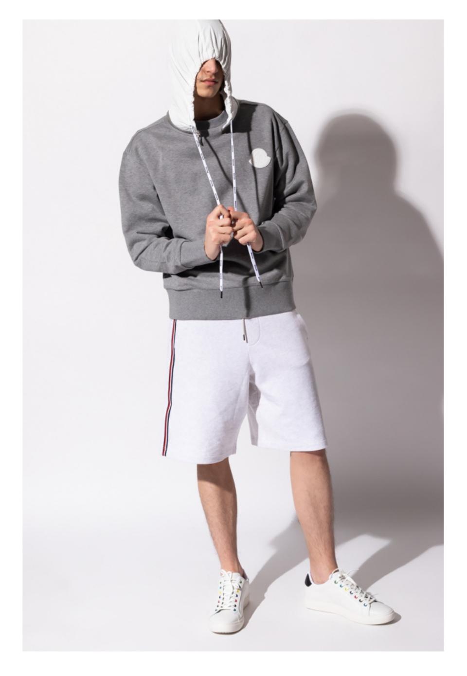 [xl/정품] 몽클레어 삼선 코튼 숏팬츠 그레이