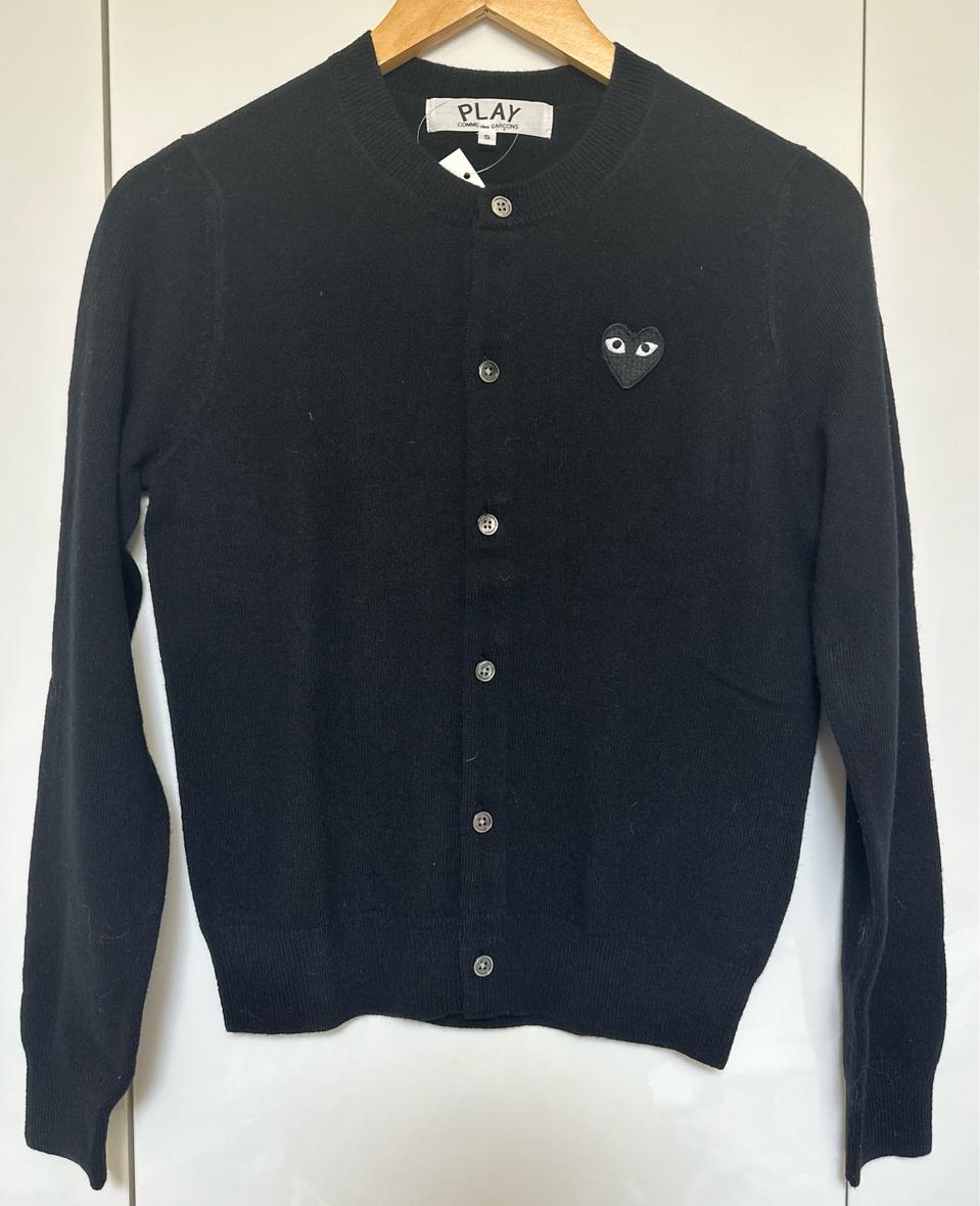꼼데가르송 플레이 블랙 울가디건 정품