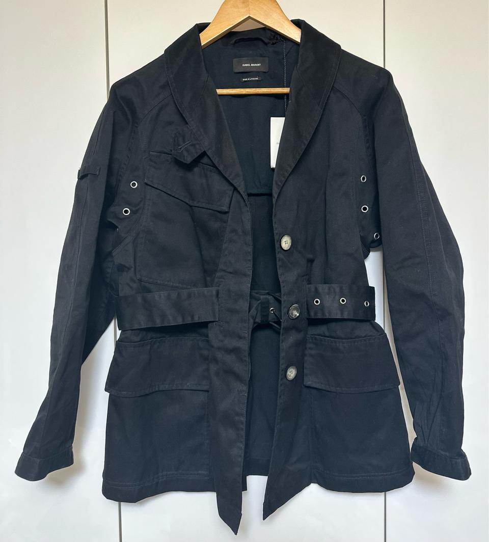 이자벨마랑 블랙 벨티드 유니크자켓 정품