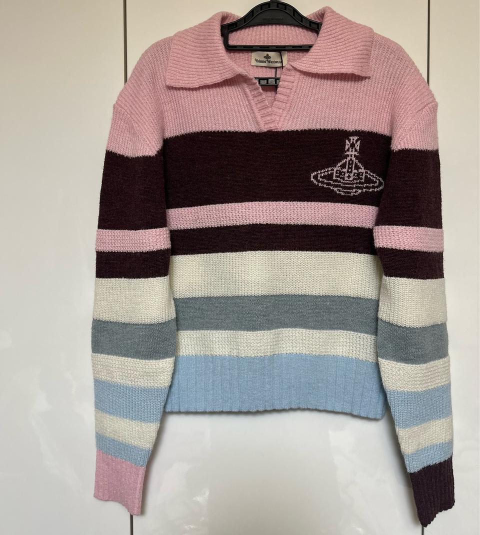 비비안웨스트우드 컬러 스트라이프 풀오버 울니트 멀티