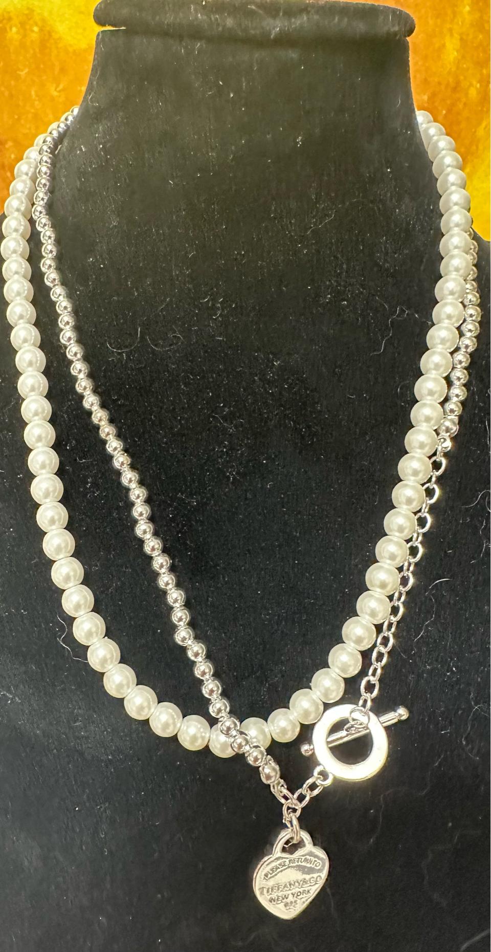티파니앤코 실버925진주목걸이