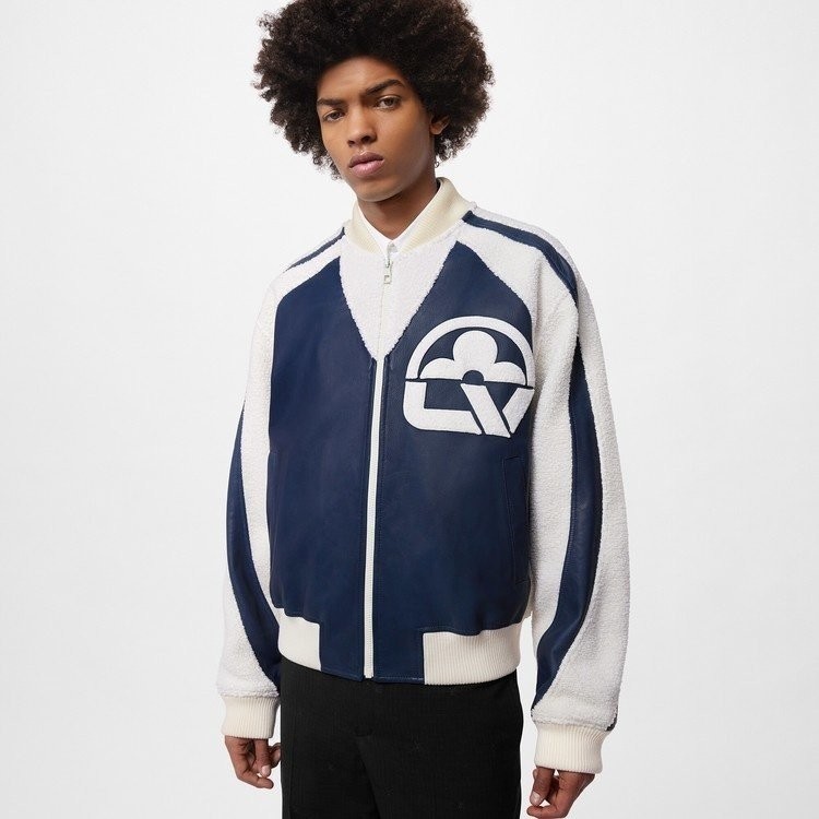 루이비통 플라워 믹스 레더 테디 바시티 자켓