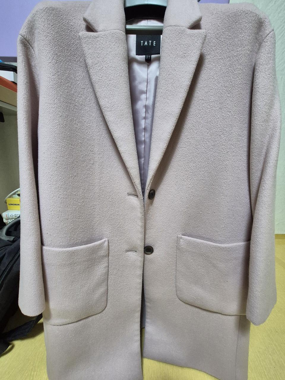 여성 하프 싱글 TATE 테이트 파스텔 핑크 코트