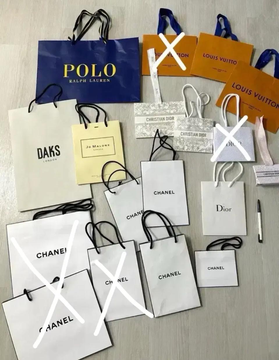가격내림! 명품쇼핑백 개당 3천원! 샤넬 디올 루이비통