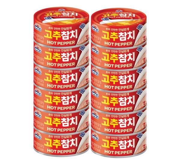 사조참치 12개 (100g 6개+85g 6개) 고추참치
