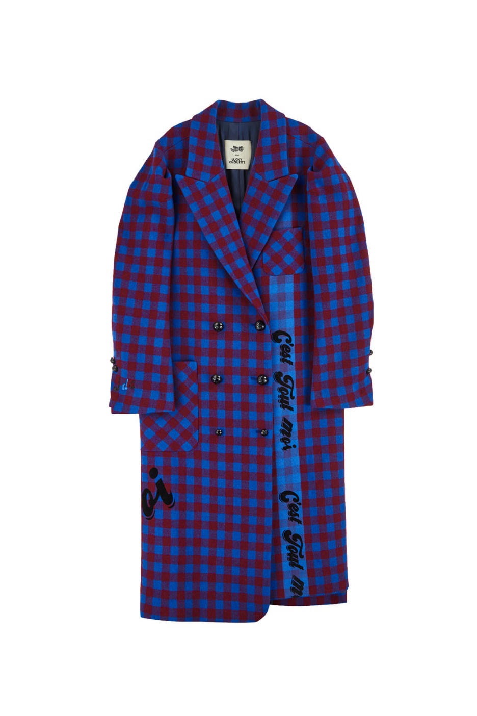 럭키슈에뜨 레터링 코트