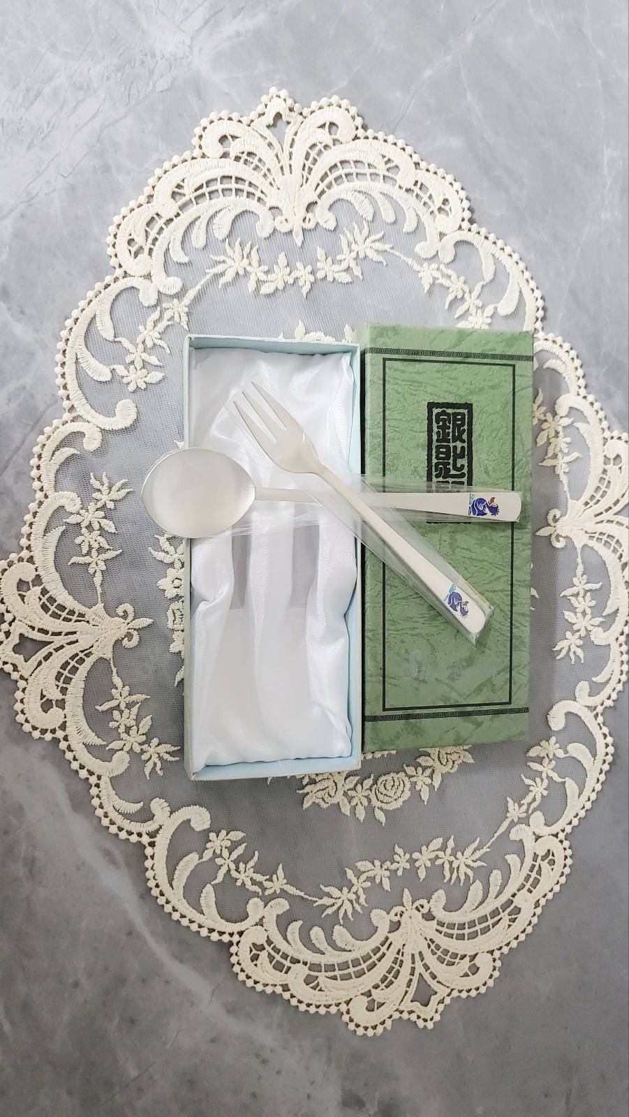 아기 은수저 은포크 AG700 10돈 새상품