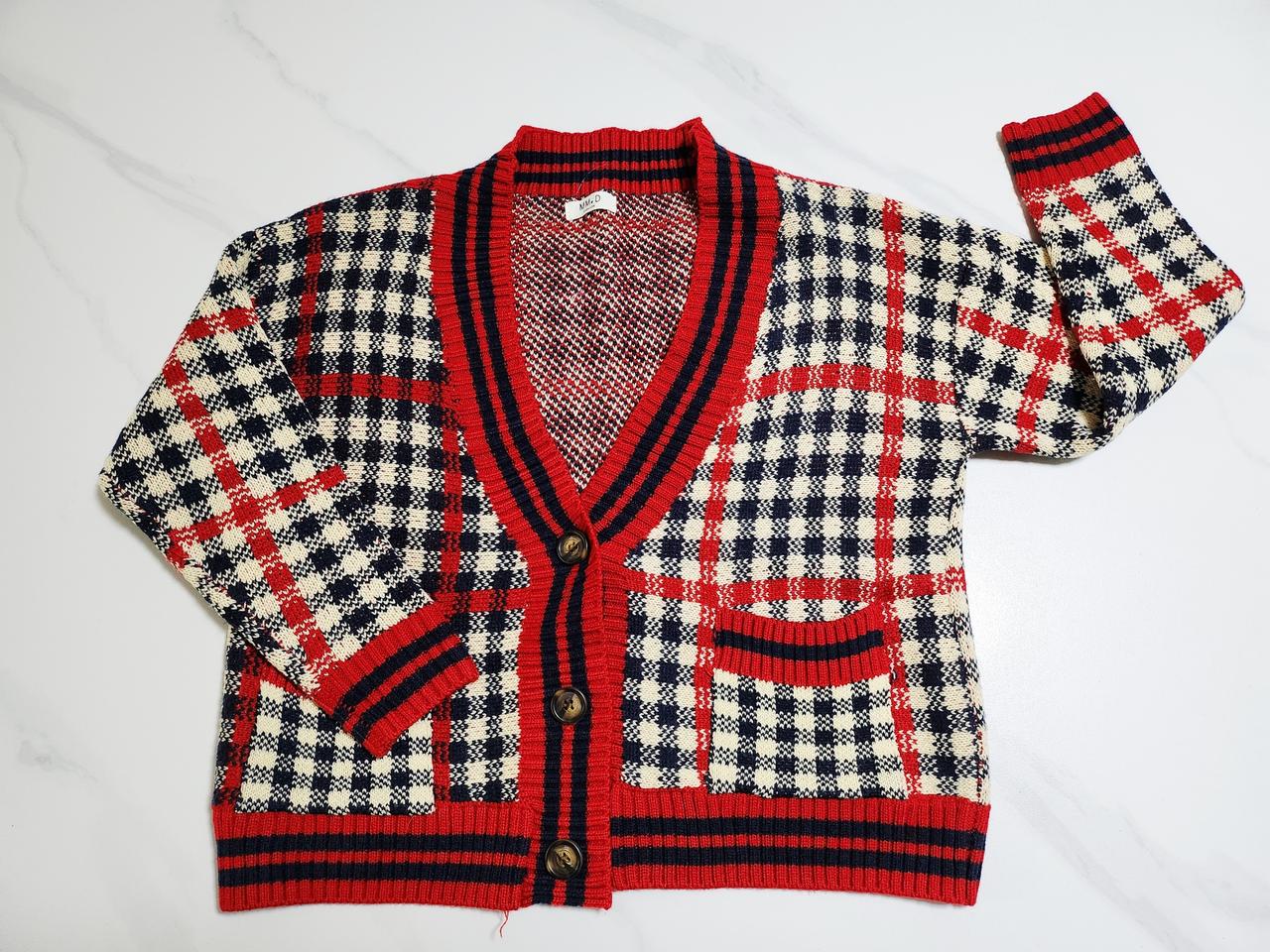 빈티지느낌 루즈 크롭 가디건 55-66