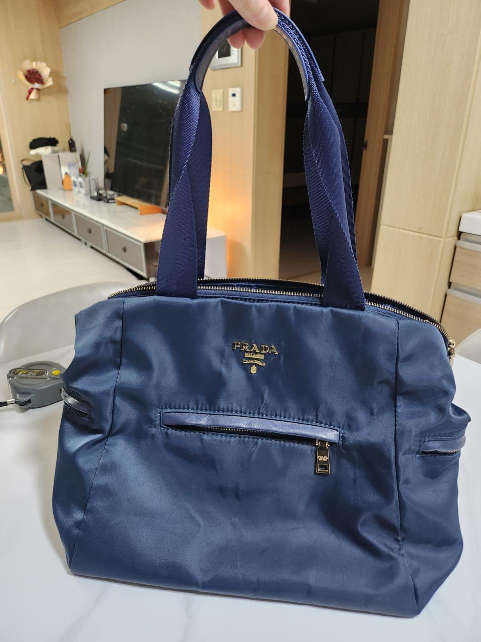 프 네이비 나일론 쇼퍼백 (40*22)