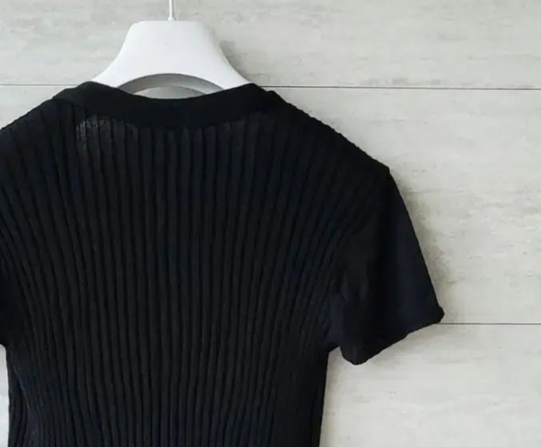 [♡BIG SALE♡]골지 러플 반팔가디건[블랙]