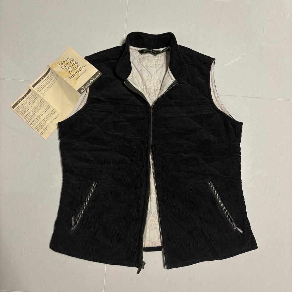 정품 에디바우어 코듀로이 퀼팅 조끼 집업 베스트