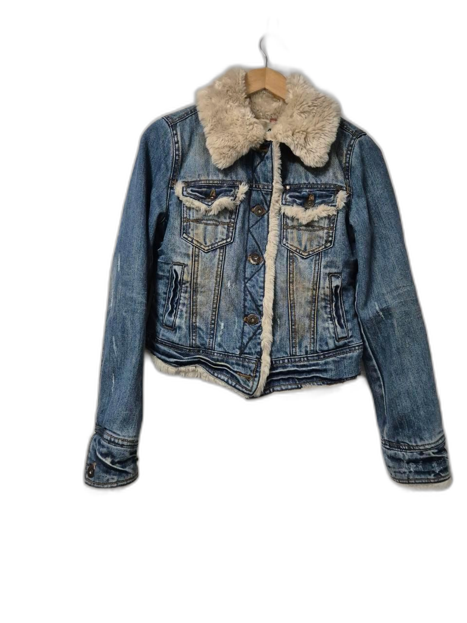 Shave Jeans 데님 양털 자켓