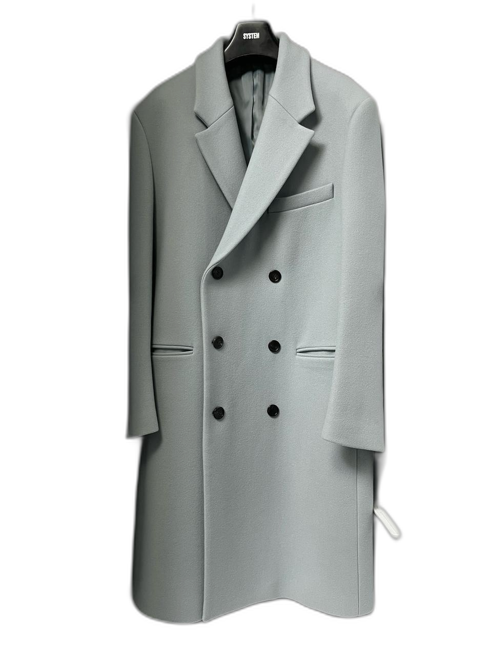 시스템옴므 라이트블루 더블 코트 105사이즈