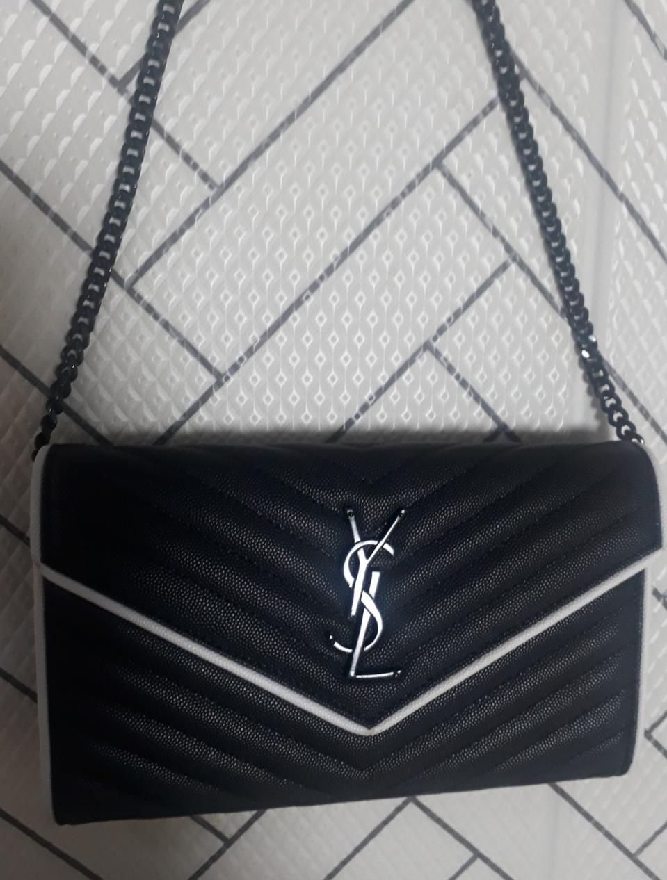 생로랑 마틀라세 세브론 체인백 정품