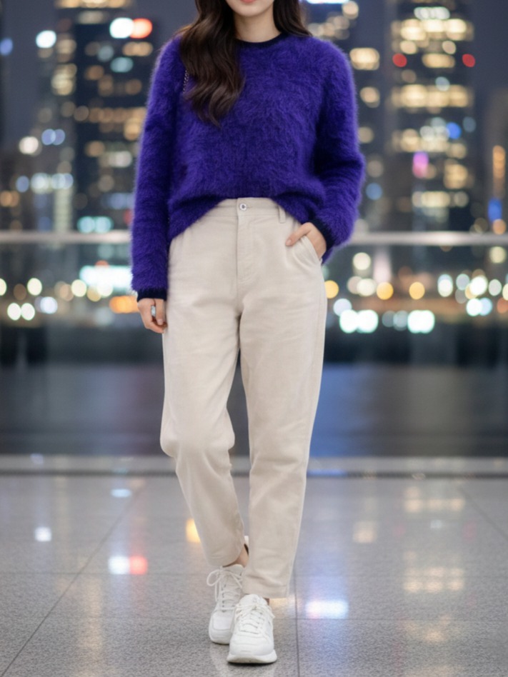 앙고라 니트 탑 (F/66~77)