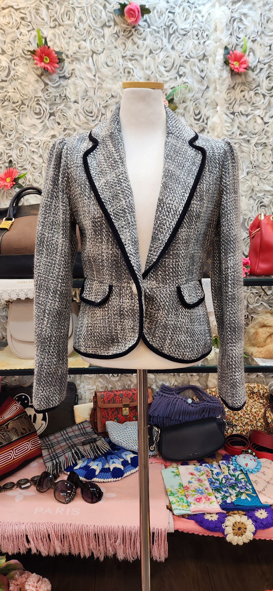 EMILYAN 양모 혼방 트위드 고급 자켓 (55)