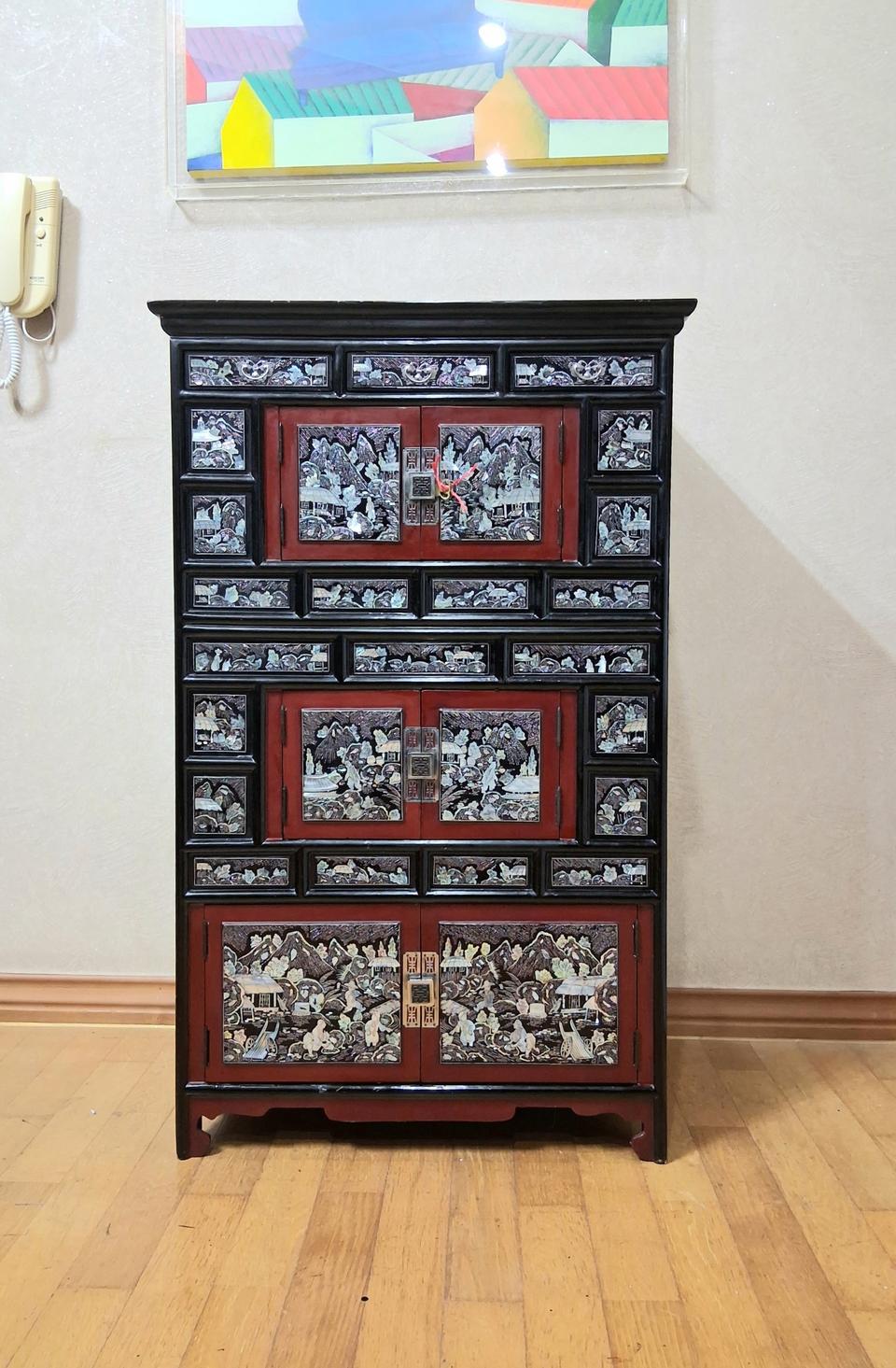 자개애기삼층장