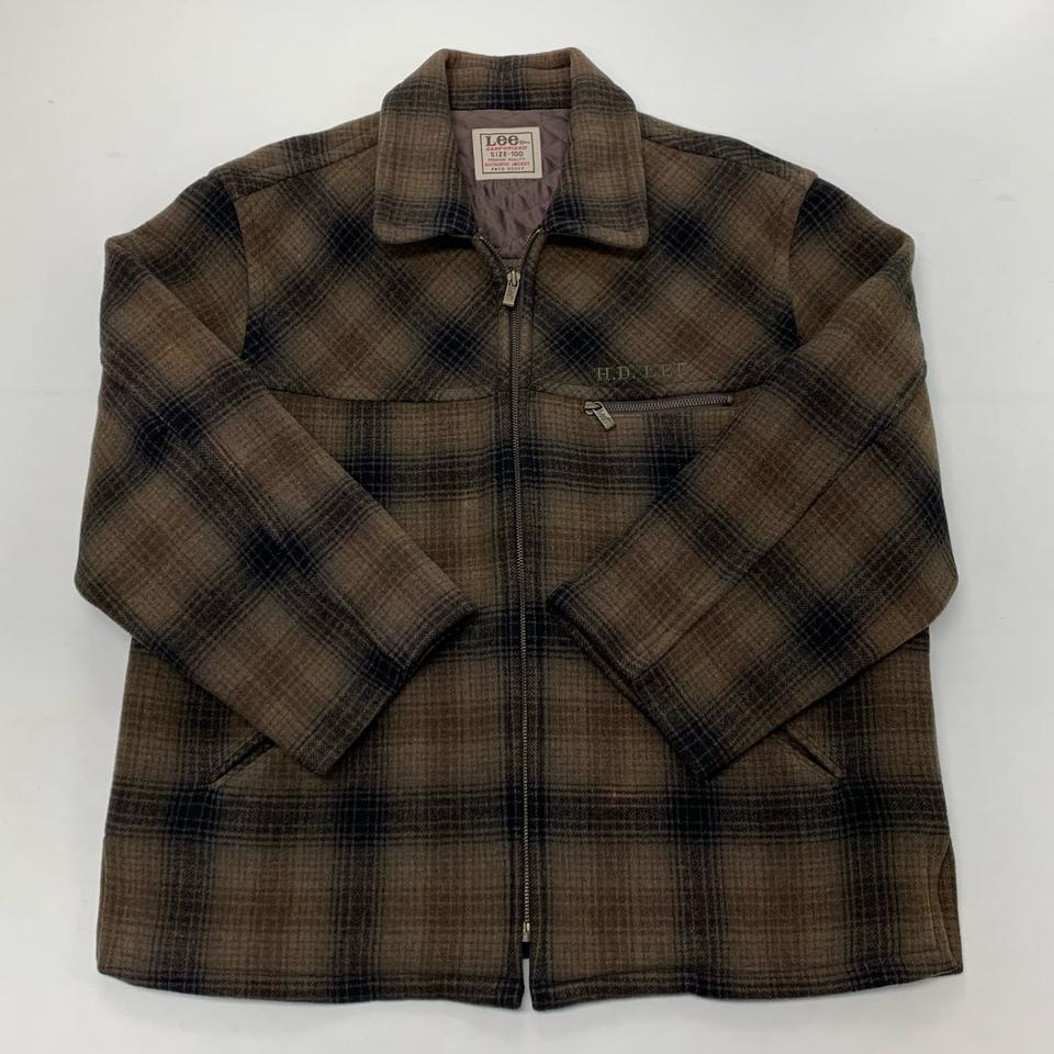 LEE 리 90s 빈티지 체크 모직자켓 (100)